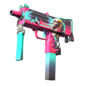 MAC-10 | Neon Rider ( Well-Worn)